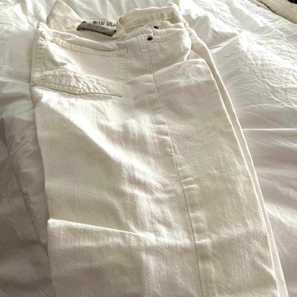 Cream Denim Jeans